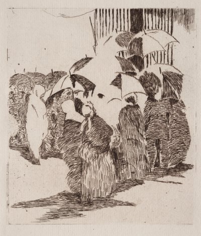 Fila frente a la carnicería de Édouard Manet