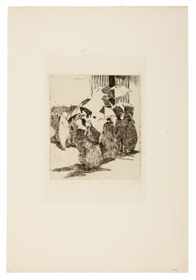 Fila frente a la carnicería de Édouard Manet