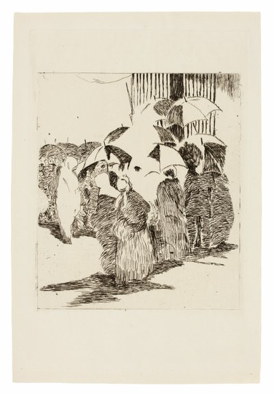 Fila frente a la carnicería de Édouard Manet