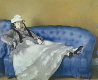 Madame Manet en un sofá azul, 1874 de Édouard Manet