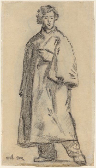 Hombre con Capa [recto], 1852-1858 de Édouard Manet
