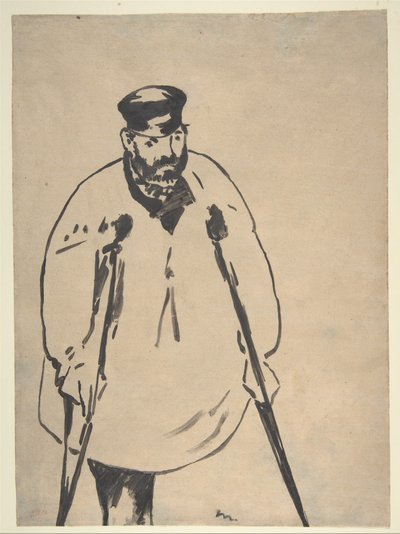 Manet - Un hombre con muletas, 1878 de Édouard Manet