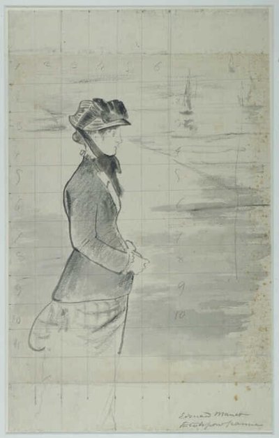 Manet - Annabel Lee de pie junto al mar, hacia 1881 de Édouard Manet
