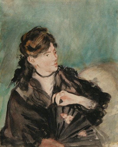 Manet - Retrato de Berthe Morisot con un abanico, 1874 de Édouard Manet