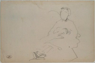 Manet - Boceto de mujer sentada (hoja de un cuaderno de bocetos), hacia 1864-1868 de Édouard Manet
