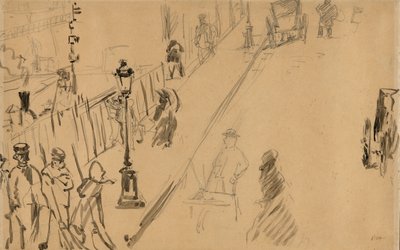 Manet - La rue Mosnier con lámpara de gas, 1878 de Édouard Manet