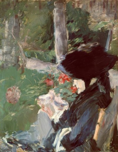 Mme Manet madre en el jardín de Bellevue de Édouard Manet