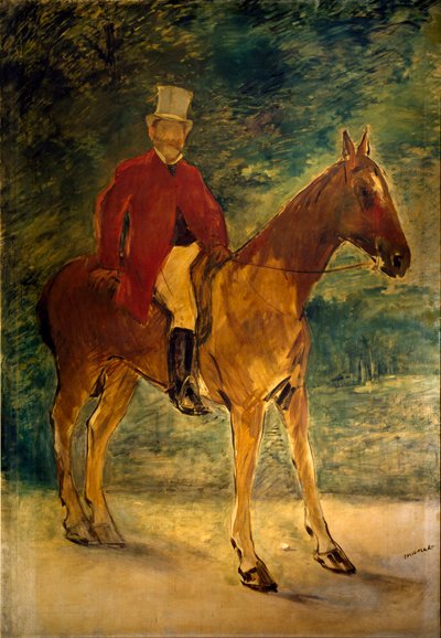 Monsieur Arnaud a caballo Pintura de Edouard Manet, 1875 de Édouard Manet