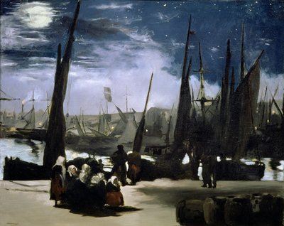 Luz de luna en el puerto de Boulogne, 1868 de Édouard Manet