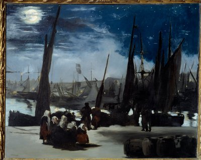 Luz de luna en el puerto de Boulogne de Édouard Manet