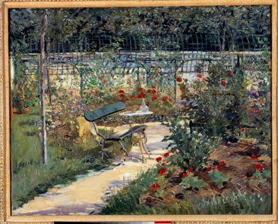 Mi jardín, el banco de Édouard Manet