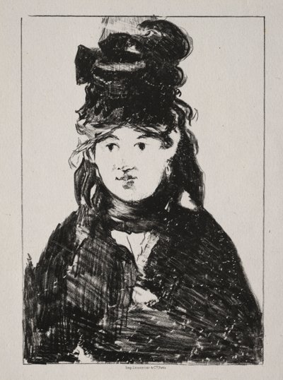 Retrato de Berthe Morisot, 1872 de Édouard Manet