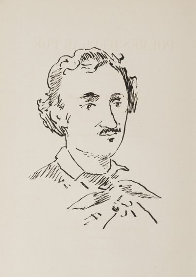 Retrato de Edgar Allan Poe, 1889 de Édouard Manet