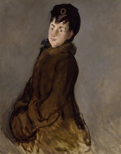 Retrato de Isabelle Lemonnier con un manguito de Édouard Manet