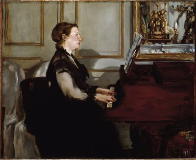 Retrato de Madame Manet (Suzanne Leenhoff) al piano de Édouard Manet