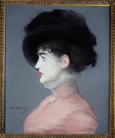 Retrato de la vienesa o Irma Brunner con sombrero negro de Édouard Manet