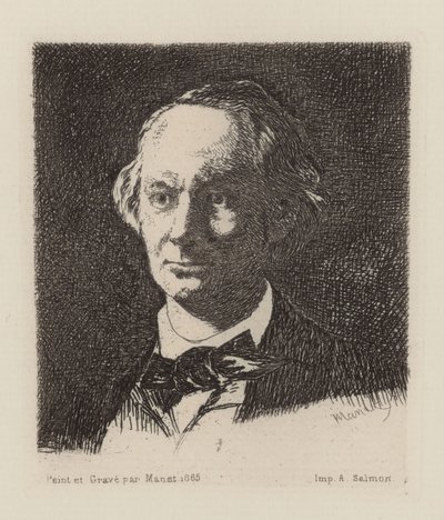 Retrato del poeta Charles Baudelaire 1821-1867 de Édouard Manet