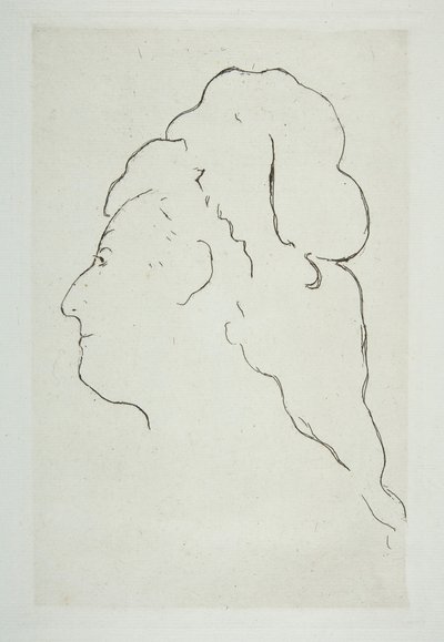 Perfil de Eva Gonzales girada a la izquierda de Édouard Manet
