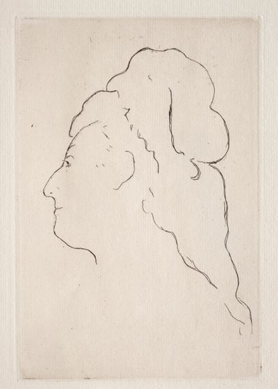 Perfil de Eva Gonzalès girada a la izquierda de Édouard Manet