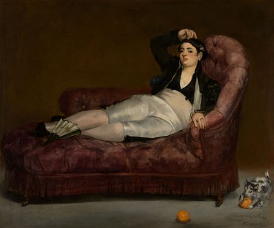 Joven recostada con traje típico español de Édouard Manet