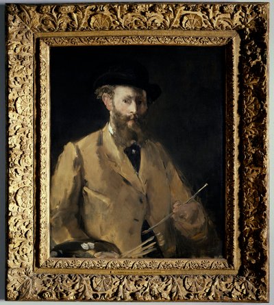 Autorretrato con paleta. Pintura de Edouard Manet (1832-1883) 1879. Colección privada de Édouard Manet