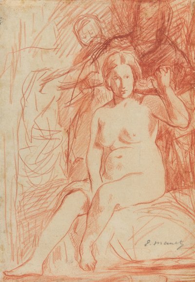 Estudio de un desnudo sentado (La Toilette) de Édouard Manet