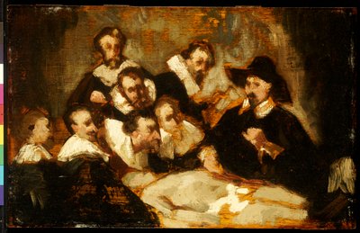 La lección de anatomía, después de Rembrandt, c.1856 de Édouard Manet