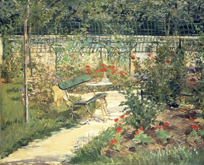 El banco en el jardín de Versalles, 1881 de Édouard Manet