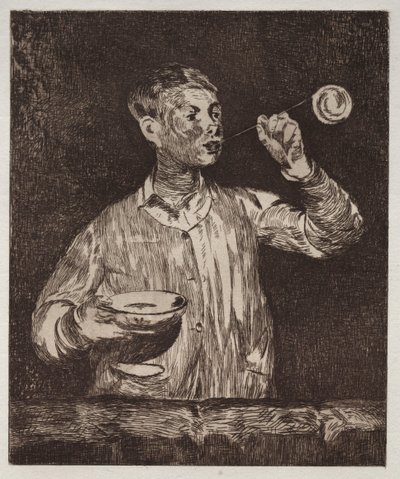 El niño con burbujas de jabón de Édouard Manet