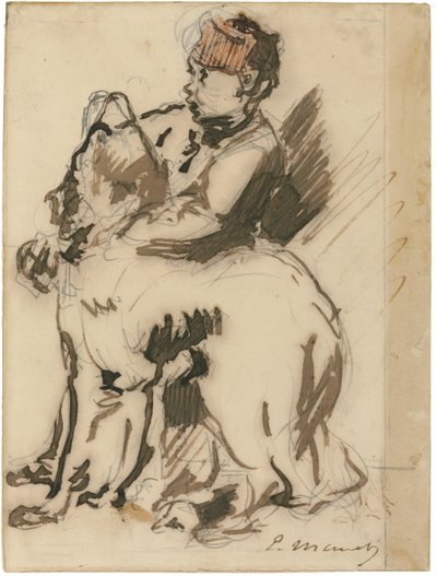 El niño y el perro de Édouard Manet