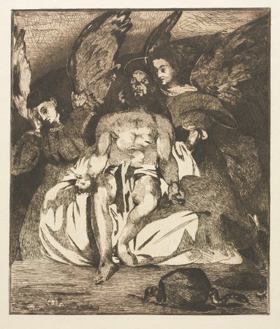 El Cristo Muerto con Ángeles, 1866-1867 de Édouard Manet