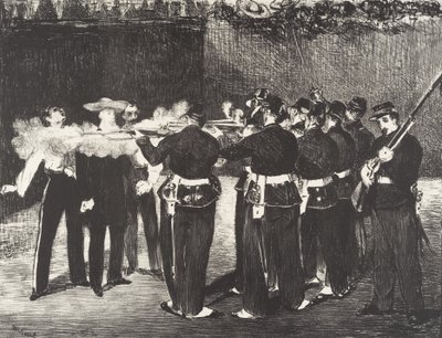 La ejecución del emperador Maximiliano, 1868 de Édouard Manet
