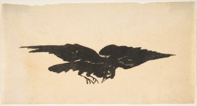 El Cuervo Volador, Ex Libris para El Cuervo de Edgar Allan Poe, 1875 de Édouard Manet