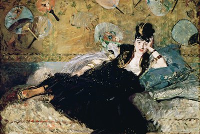 La Dama con Abanicos, Retrato de Nina de Callias de Édouard Manet