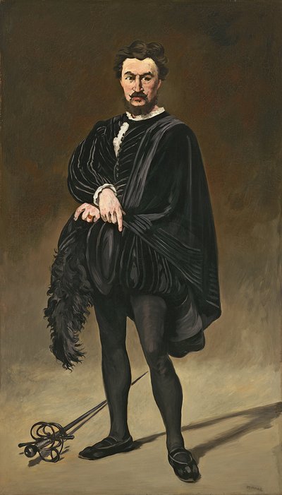 El actor trágico (Rouviere como Hamlet) de Édouard Manet