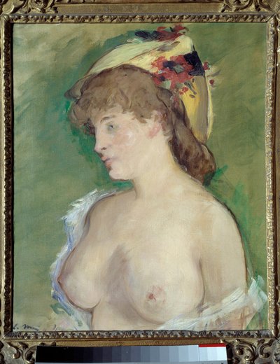 La rubia con el torso desnudo. Pintura de Édouard Manet (1832-1883) de Édouard Manet