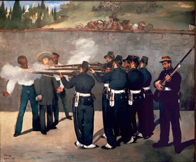 La ejecución del emperador Maximiliano. Fusilamiento de Maximiliano I de México el 14 de junio de Édouard Manet