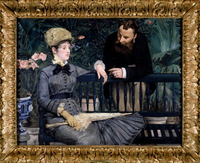 El jardín de invierno en el invernadero. Pintura de Édouard Manet (1832-1883) 1879. Dim. 115 x 150 cm. Berlín, Museo Estatal de Édouard Manet
