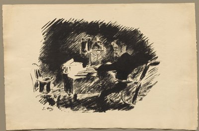 Bajo la lámpara de Édouard Manet