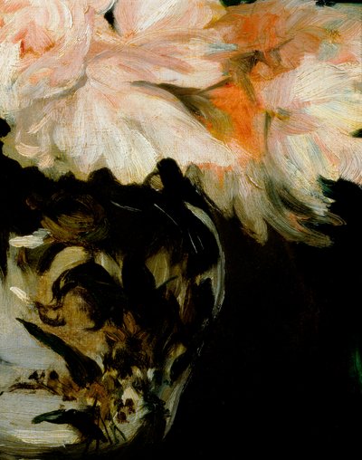 Jarrón de peonías en pie de ducha, detalle de Édouard Manet
