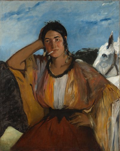 Mujer con un cigarrillo de Édouard Manet