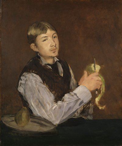 Niño pelando una pera de Édouard Manet
