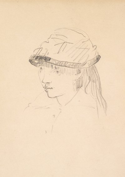 Joven con sombrero redondo, 1878-79 de Édouard Manet