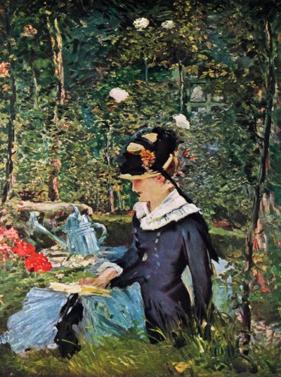 Joven en el umbral del jardín en Bellevue, 1880 de Édouard Manet