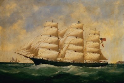 El Barco de Vela de EE.UU., Servia frente a Le Havre de Edouard Marie Adam