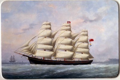 El velero William Lawrence. Acuarela de Edouard Adam (1847-1929) 1881. París, Museo de la Marina de Edouard Marie Adam