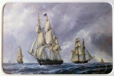 Tres mástiles inglés y ladrillo francés en 1881 de Edouard Marie Adam
