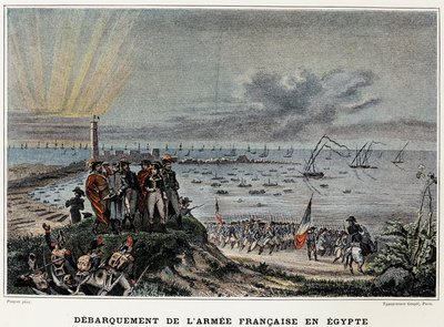 Desembarco del Ejército Francés en Egipto de Edouard Pingret
