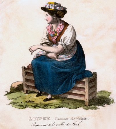 Mujer suiza de Edouard Pingret