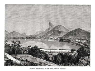 Un suburbio de Río de Janeiro, Brasil, siglo XIX de Edouard Riou